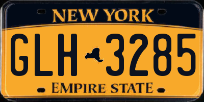 NY license plate GLH3285