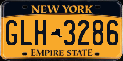NY license plate GLH3286