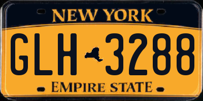 NY license plate GLH3288