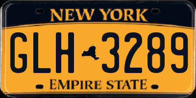 NY license plate GLH3289