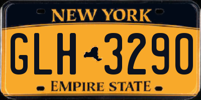 NY license plate GLH3290