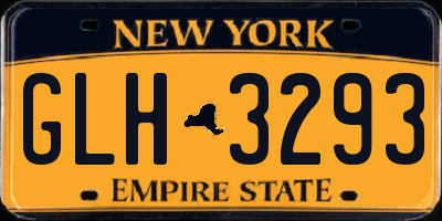 NY license plate GLH3293