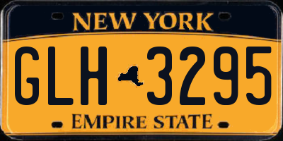 NY license plate GLH3295