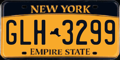 NY license plate GLH3299