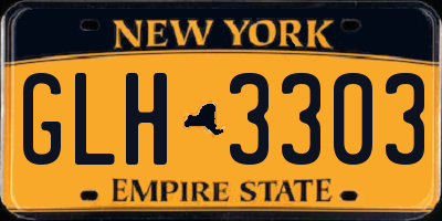 NY license plate GLH3303