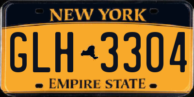 NY license plate GLH3304