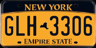 NY license plate GLH3306