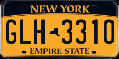 NY license plate GLH3310