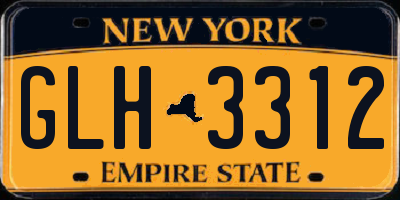 NY license plate GLH3312