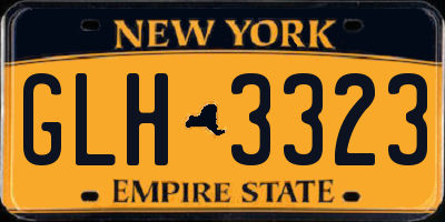 NY license plate GLH3323