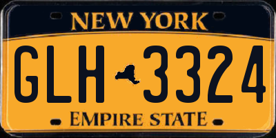 NY license plate GLH3324