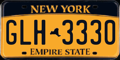 NY license plate GLH3330