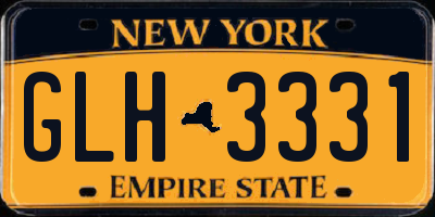 NY license plate GLH3331
