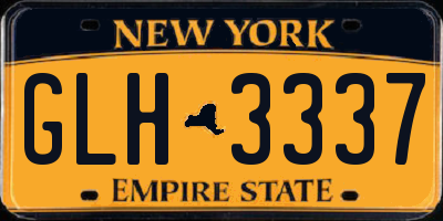 NY license plate GLH3337