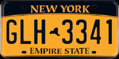 NY license plate GLH3341