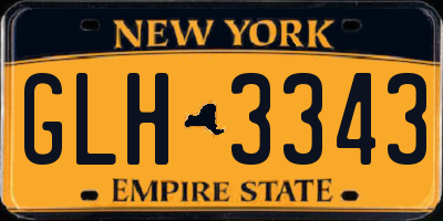 NY license plate GLH3343