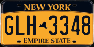 NY license plate GLH3348