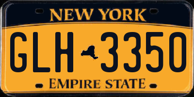 NY license plate GLH3350