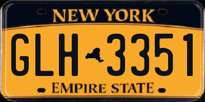NY license plate GLH3351