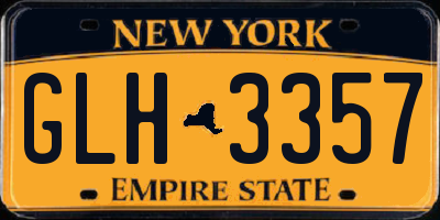 NY license plate GLH3357