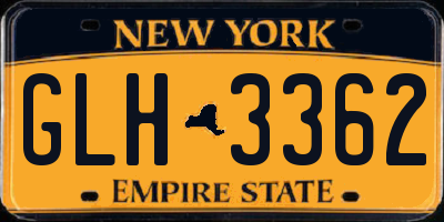 NY license plate GLH3362