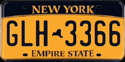 NY license plate GLH3366