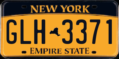 NY license plate GLH3371