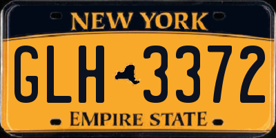 NY license plate GLH3372