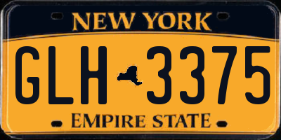 NY license plate GLH3375
