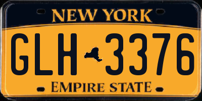 NY license plate GLH3376