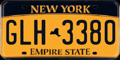 NY license plate GLH3380
