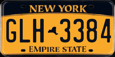 NY license plate GLH3384