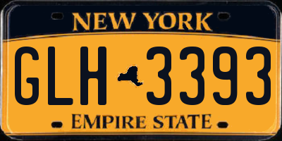 NY license plate GLH3393
