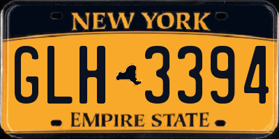 NY license plate GLH3394