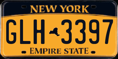 NY license plate GLH3397