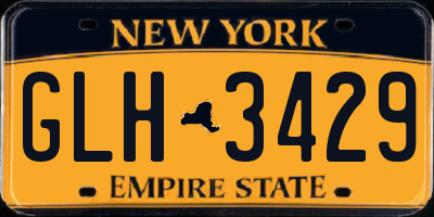 NY license plate GLH3429