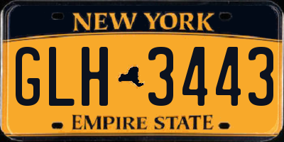 NY license plate GLH3443