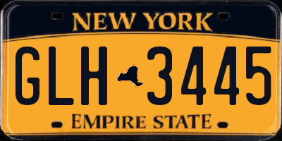 NY license plate GLH3445