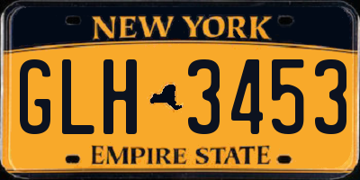 NY license plate GLH3453