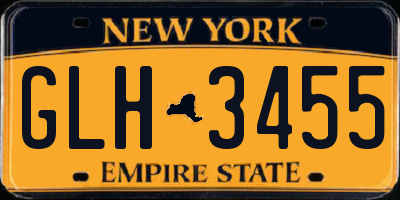 NY license plate GLH3455