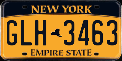 NY license plate GLH3463