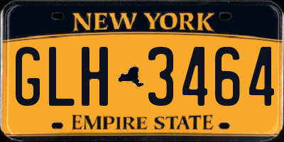 NY license plate GLH3464