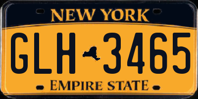 NY license plate GLH3465