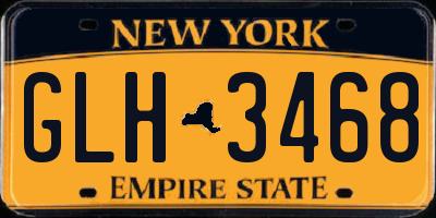 NY license plate GLH3468