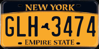 NY license plate GLH3474