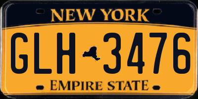 NY license plate GLH3476