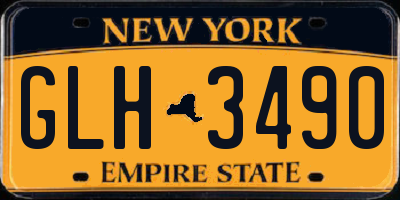 NY license plate GLH3490