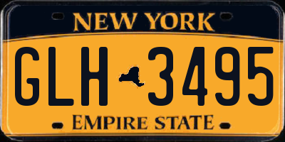 NY license plate GLH3495