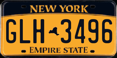 NY license plate GLH3496