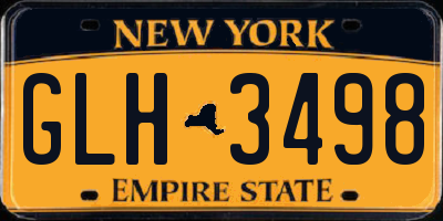 NY license plate GLH3498